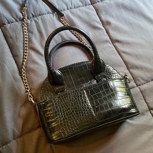 Zara black leather purse